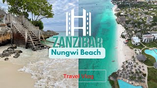 NUNGWI Beach, ZANZIBAR - One of the BEST powdery white-sanded beach | Ground and drone video (4K)