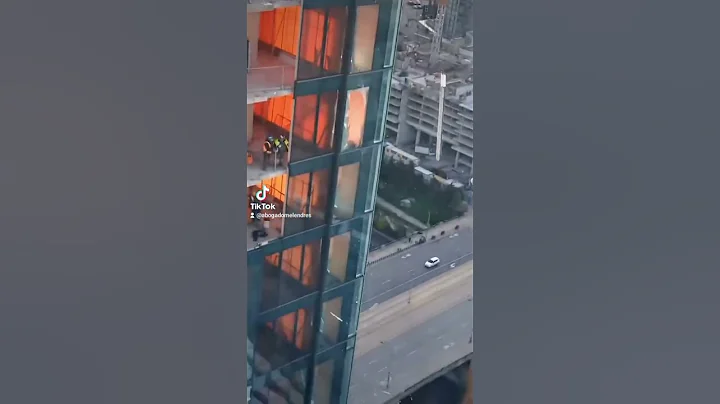 Glass pane crashes into a building and shatters a window!