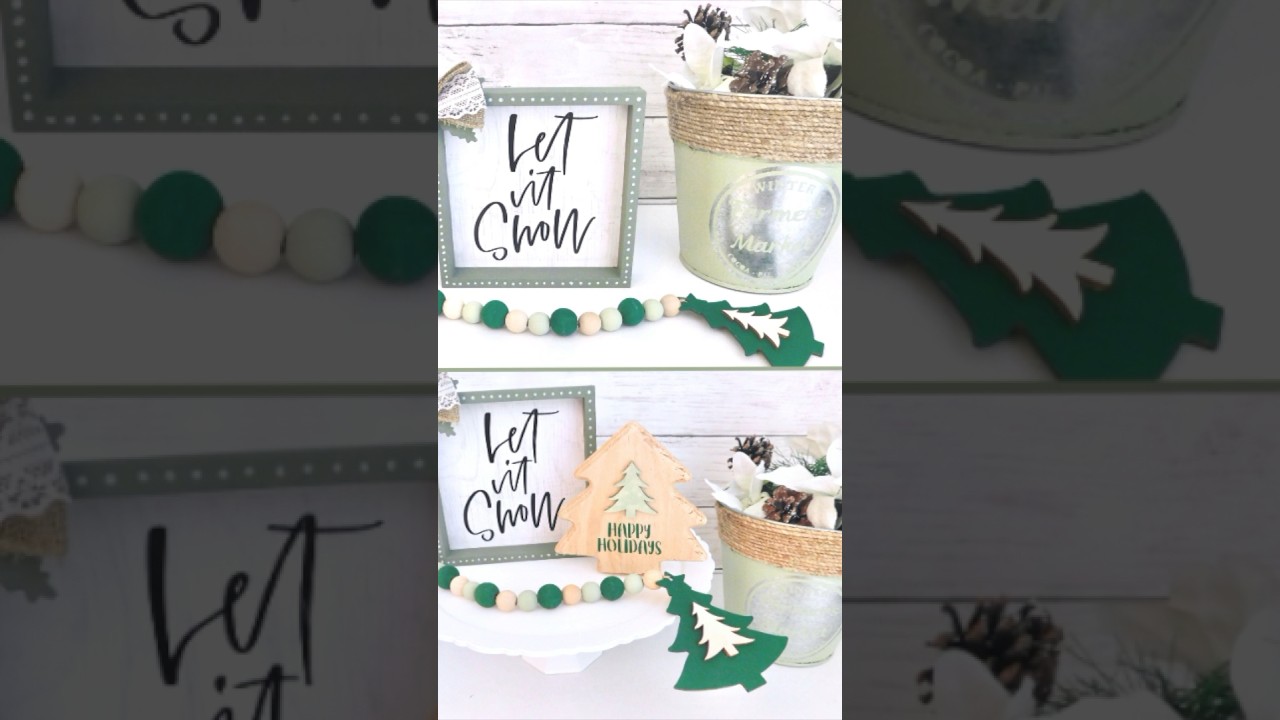 Easy Must Try Dollar Tree Winter Farmhouse Tin DIY | Winter Christmas Decor DIYS