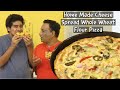 Pizza - Home Made Cheese Spread - Whole Wheat Flour Pizza - No Oven - Atta Pizza Recipe