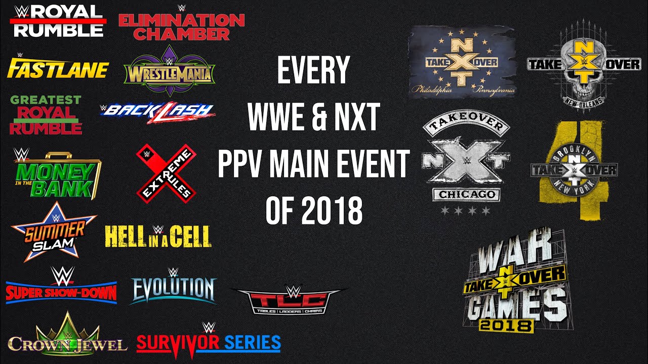WWE & NXT Pay Per View Main Events (2018). YouTube