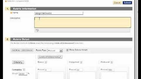 Part 1 - Creating Rubrics Within Blackboard 9.1