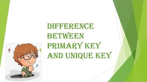 SQL : Difference between PRIMARY Key and UNIQUE Key