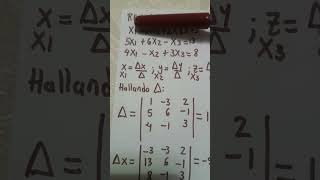 Regla de Cramer para resolver sistemas de ecuaciones lineales. ?