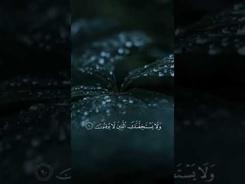 ياسر الدوسري تلاوة خاشعة جميلة مبكية هادئة ورائعة جدا فاصبر إن وعد الله حق ولا يستخفنك سورة الروم