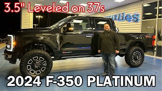 2024 Ford F350 Platinum 3.5' Carli Backcountry Leveled on 37s BUBBA Covert Edition