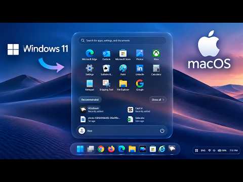 Make Windows 11 Look Like macOS! 🤯 Full Mac-Style Transformation
