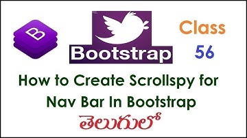 How to Create Scrollspy for Nav Bar In Bootstrap Telugu 56 I Bootstrap Tutorials