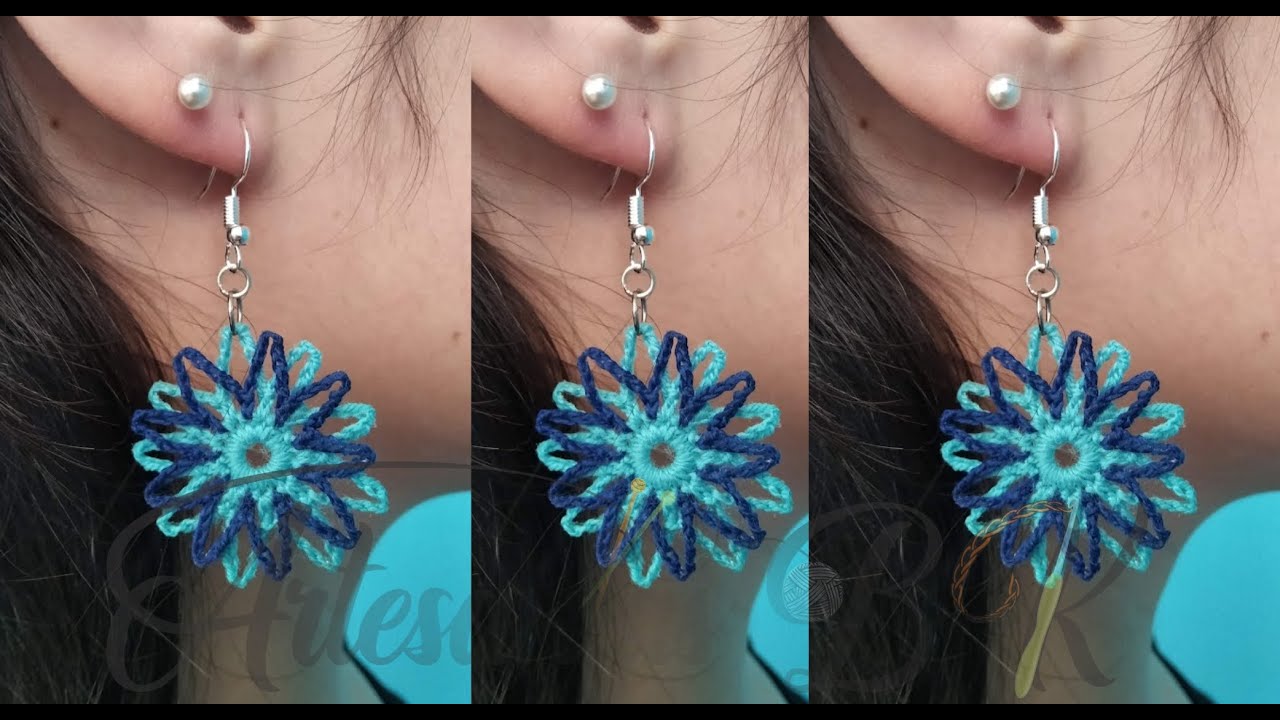 Como hacer hermosos ARETES EN DOS COLORES ¡Fácil y rápido! / Earring tutorial