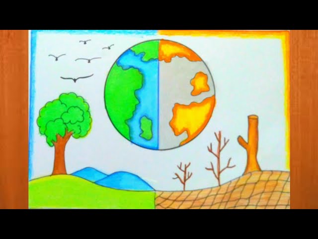 Let's learn how to sketch a beautiful village scenery in easy steps | Get  ready with a beautiful village scenery for drawing competition | By Drawing  Book | Like birds in the