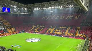 Galatasaray - Manchester United Maç Önü Koreografi Gösterisi Tribün Çekimi