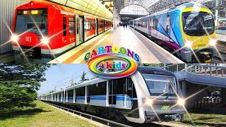 Изучаем Поезда И Железнодорожный Транспорт Для Детей. Развивающее Видео Про Транспорт