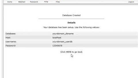 การจัดการฐานข้อมูล MySQL ในระบบจัดการโฮสติ้ง DirectAdmin