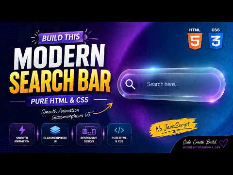 Modern Expandable Search Bar UI Using HTML & CSS 🔍✨ | Beginner Frontend Project
