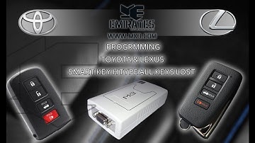 How to program Toyota & Lexus smart keys H type All keys lost via Mk3