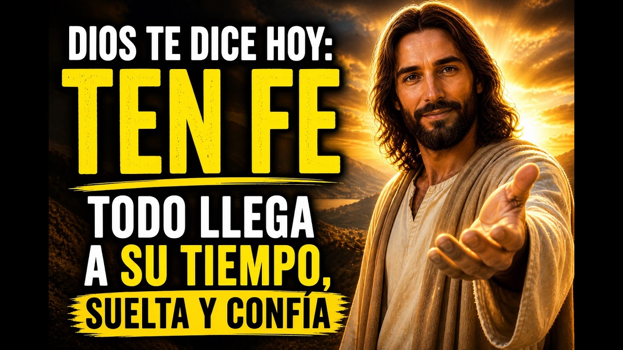 Dios te dice hoy: Ten fe, todo llega a su tiempo, suelta y confía - YouTube