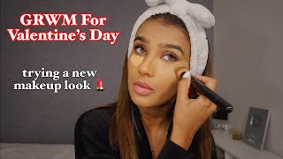 GRWM For Valentines Day || trying a new makeup look