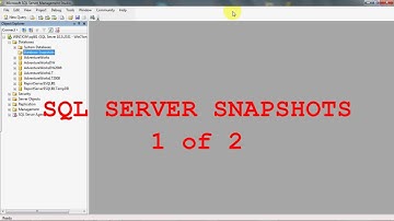 SQL Server Snapshots Video 1 of 2