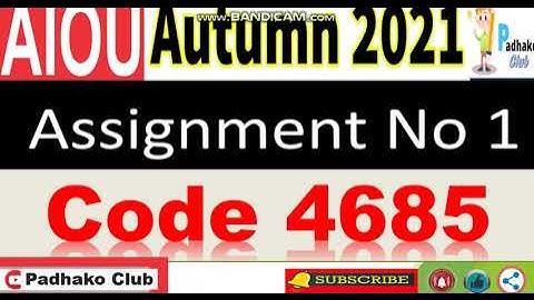 ⏩ AIOU Code 4685 Solved Assignment No.1 Autumn 2021 || Level: MSc sociology