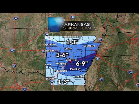 Parts of Arkansas could see more than 6