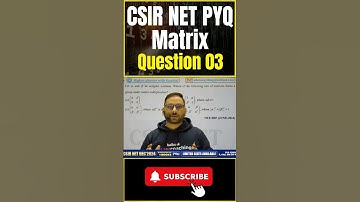 Question 03 | Matrix PYQ For CSIR NET DEC 2024 | Kaushal Sir #shorts #shortsvideo #csirnet2024