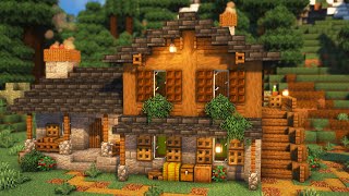 Minecraft: Large Spruce Log Cabin [Tutorial]