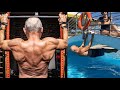 77 Year Old Does Calisthenics (Front Lever, Muscle Up, Dragon Flag)
