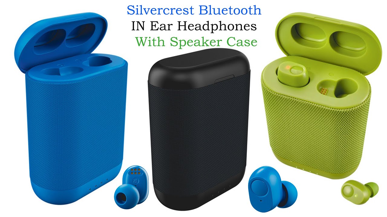 Silvercrest Bluetooth In Ear Headphones With Speaker Case - YouTube