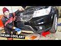 HOW TO DRAIN COOLANT ON DODGE JOURNEY FIAT FREEMONT | DRAIN PLUG LOCATION