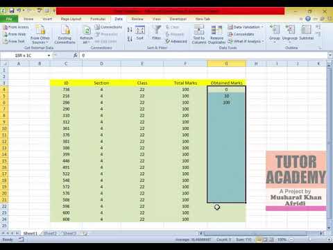 data validation excel 2007 tutorial