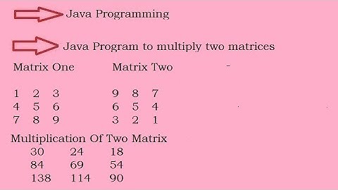 Java Program To Multiply Two Matrices (Hindi)