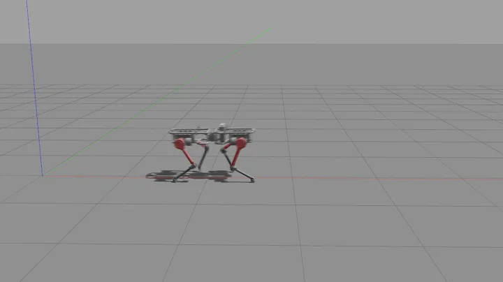 [PongBot-Q] forward trot walking simulation
