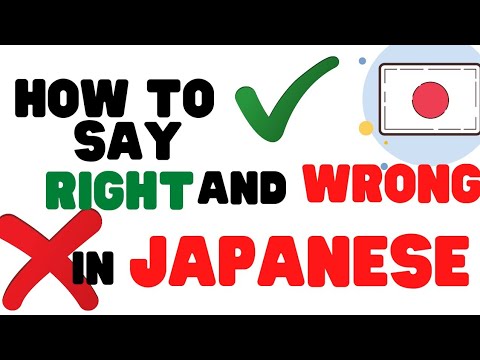 How To Say Right And Wrong In Japanese| Basic Japanese Learning #shorts
