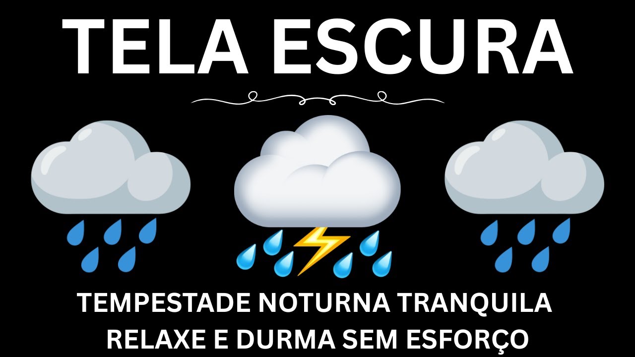 Tempestade Noturna Tranquila | Relaxe e Durma Sem Esforço | Sons Relaxantes para Dormir