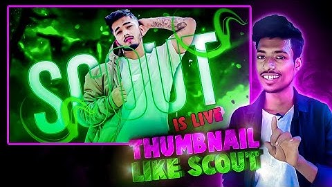 how make live stream thumbnail like scout || how to make BGMI live stream thumbnail on android