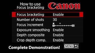 How to use Canon's Focus Bracketing Feature Canon R6 Mark II R7 R8 and others