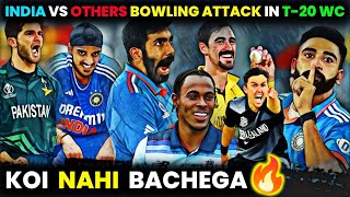 KISME KITNA HAI DUM🔥 | COMPARING INDIAN BOWLING ATTACK vs OTHERS TEAM IN T20 WC 2024😎. #t20wc2024