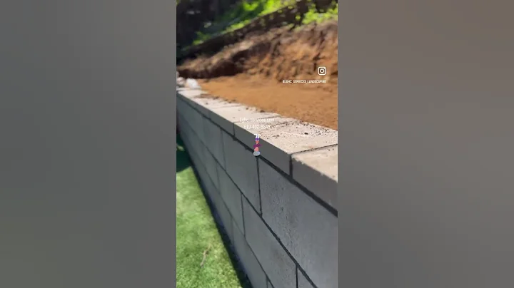 Retaining wall and drain system #construction #retainingwall #retainingwalls #concrete