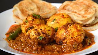 Bun Paratha aur Mazedar Anda Curry тЭдя╕П | Street Style Mini Paratha Recipe Soft Flaky and Crunchy