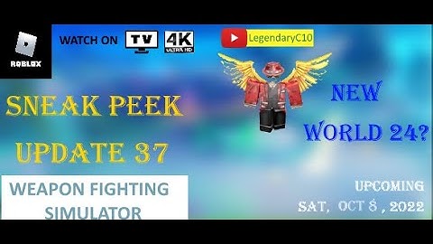 NEW WORLD 24 in SNEAK PEEK UPDATE 37? Weapon Fighting Simulator