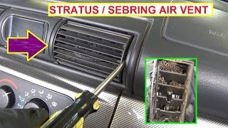 Dodge Stratus Chrysler Sebring Dash Vent Removal and Replacement for Cleaning!
