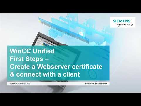 05 - SIMATIC WinCC Unified - Create WebServer Certificate Connect Client