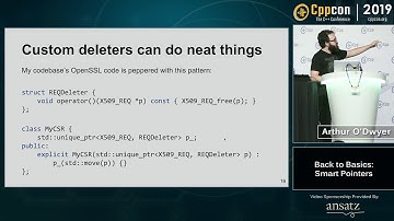 CppCon 2019: Arthur O