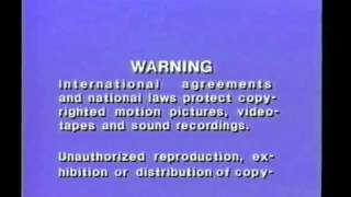 FBI Warning (WB Version) 1985-1995/Warning Screen (OIPC) (WHV Version) English/Français