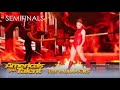 Sandou Trio Russian Bar: Arial Act IS on FIRE! Literally! Semi inals @America's Got Talent Champions