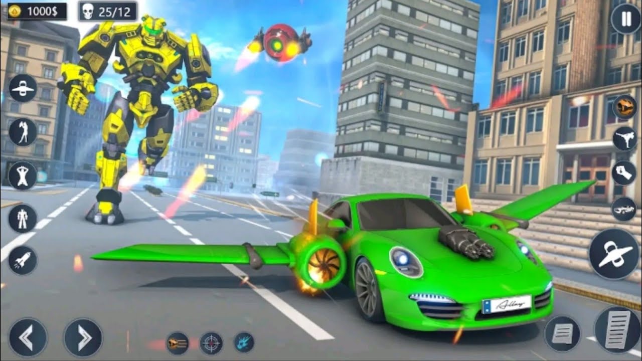 Robot Games Offline l Robot Car Game l Flying Robot Fire Attack Game l Android Gameplay