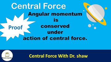 Conservation of angular momentum under central force