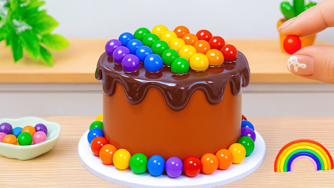 How to Make Rainbow Cake Recipe With Chocolate 🌈 Amazing Rainbow ...