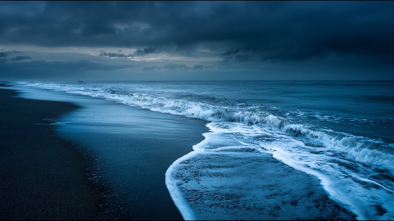 Endless Rolling Night Waves – Waves All Night To Fall Asleep & Stress Relief