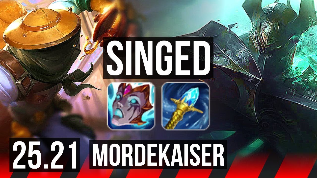 SINGED vs MORDEKAISER (TOP) | Rank 1 Singed, 1400+ games | EUW Challenger | 25.21
